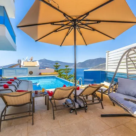 Luxury Very Close To Beach, Amazing Sea Views, Heated Salt-water Pool Villa Kas